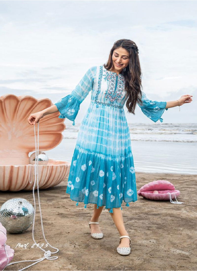 Pearl Fancy Stylish Party Wear New Designer Latest Kurtis Collection